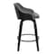 Armen Living Alec 26" Counter Height Swivel Gray Faux Leather and Black Wood Bar Stool LCAEBABLGR26 - alternate 7
